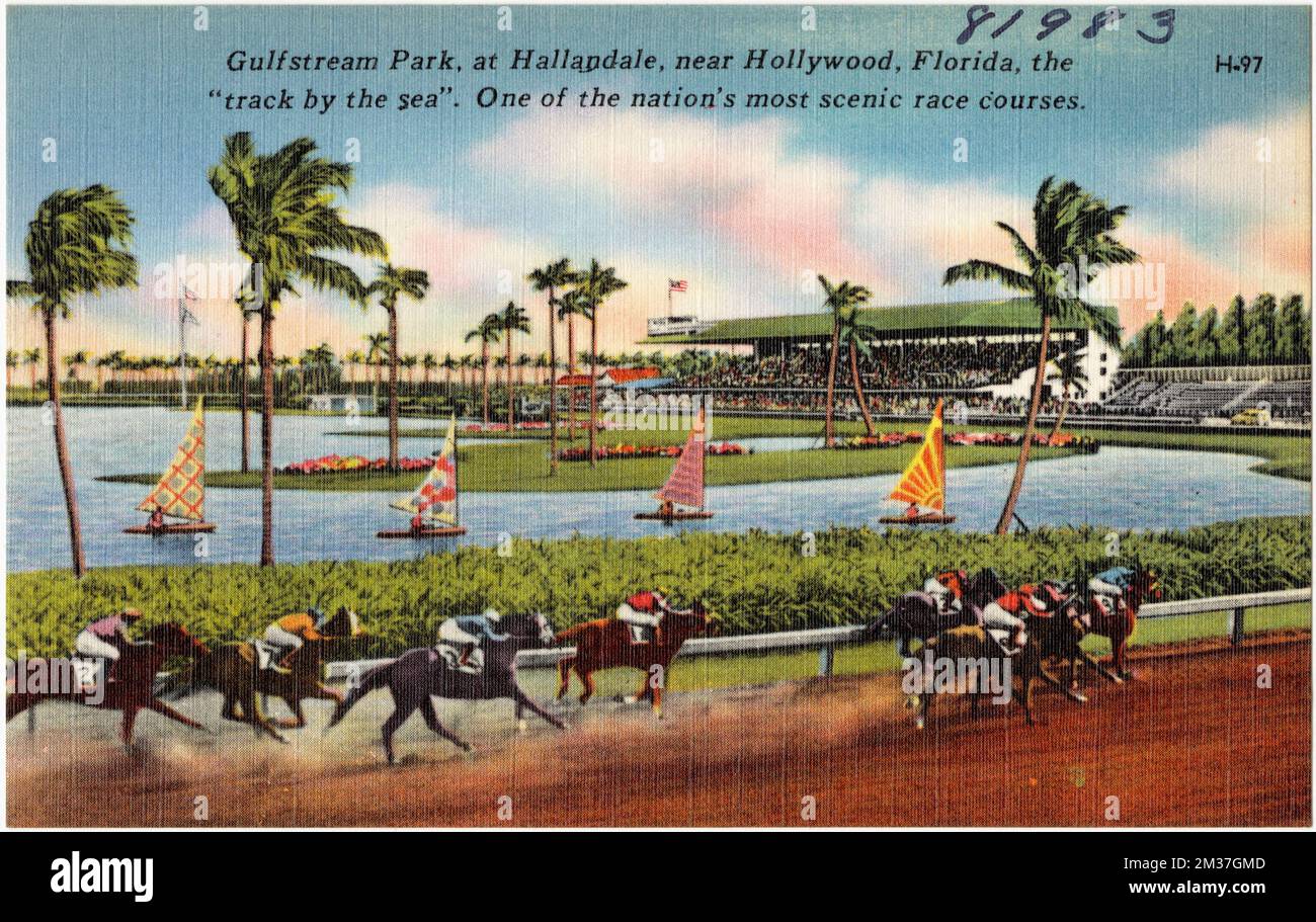 Gulfstream Park, at Hallandale, near Hollywood, Florida, the 'track by ...