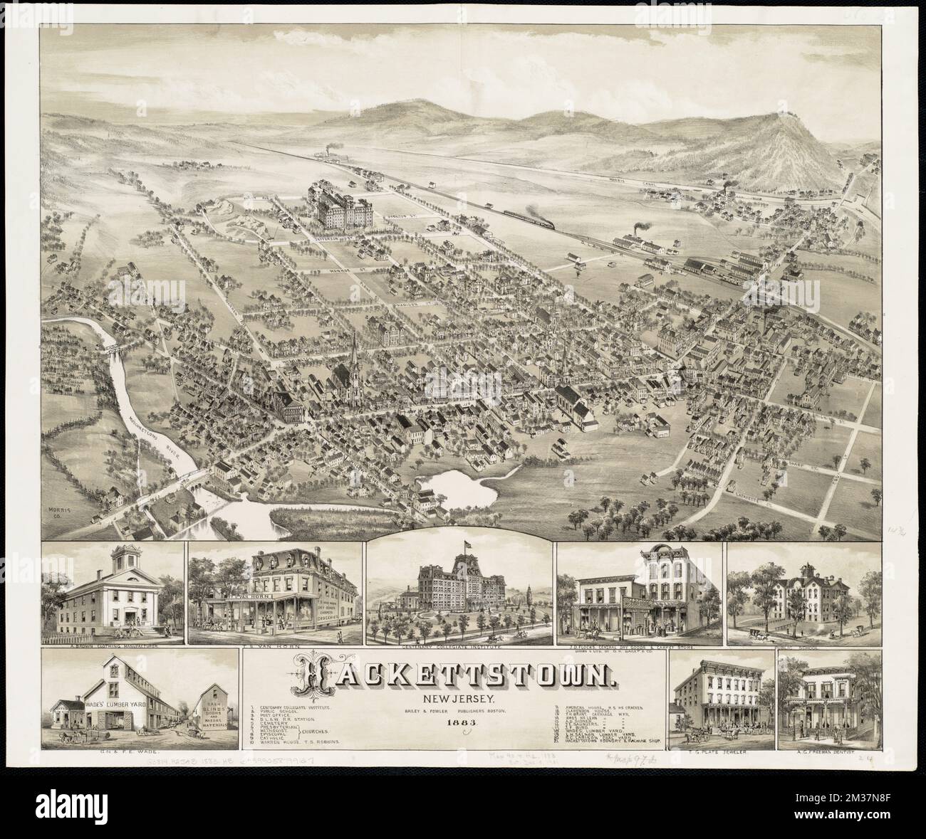 Map of hackettstown hires stock photography and images Alamy