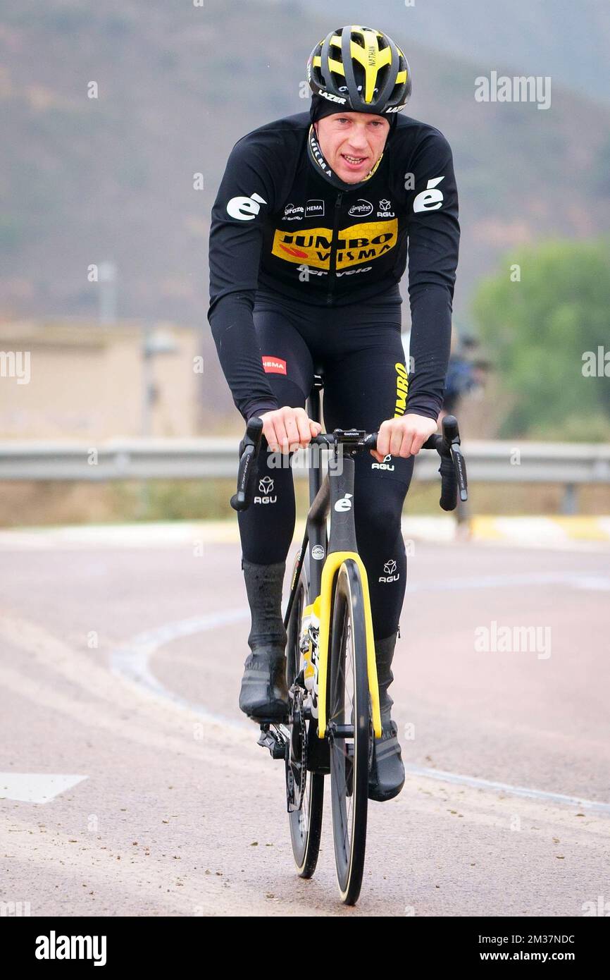 Jumbo-Visma head of performance Mathieu Heijboer and Jumbo-Visma sports  director Merijn Zeeman pictured during the media day of Dutch cycling team Jumbo  Visma in Mutxamel, Alicante, Spain, Tuesday 11 January 2022, in