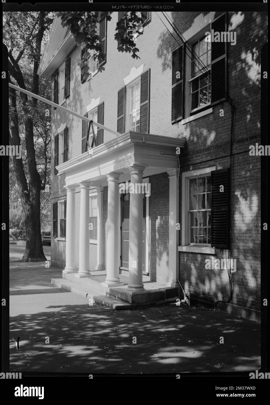 Hamilton Hall , Architecture, Dwellings, Porches. Samuel Chamberlain Photograph Negatives