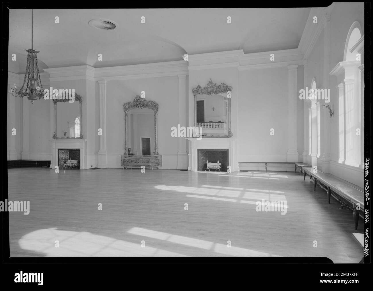 Hamilton Hall, Chestnut Street, Salem interior, ballroom , Fireplaces