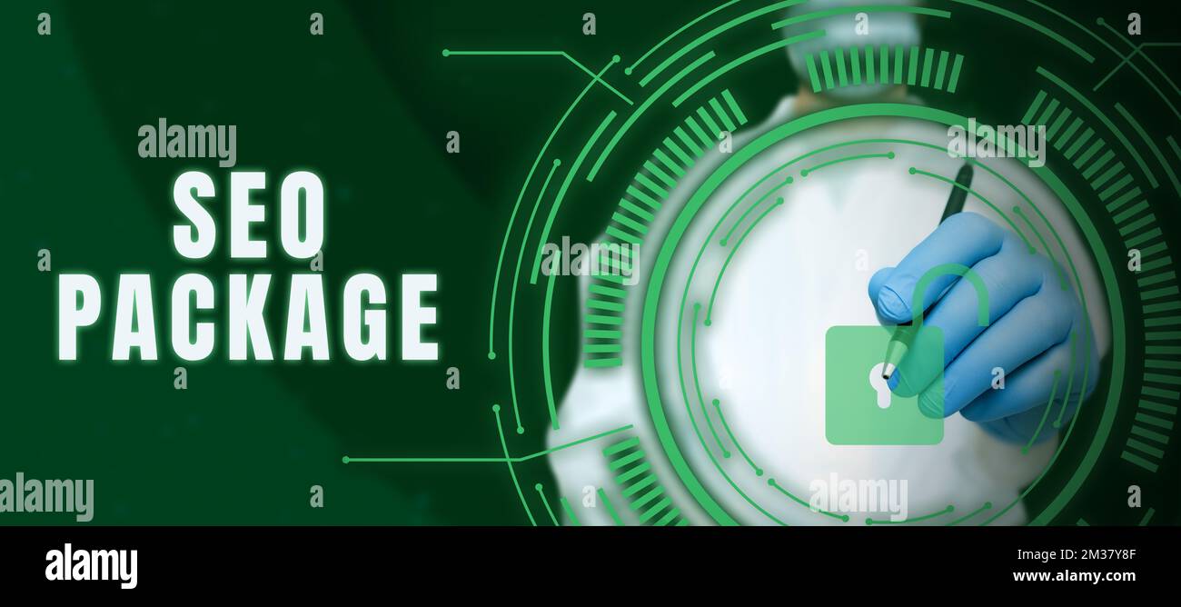 Hand writing sign Seo Package. Business concept practice of search ...