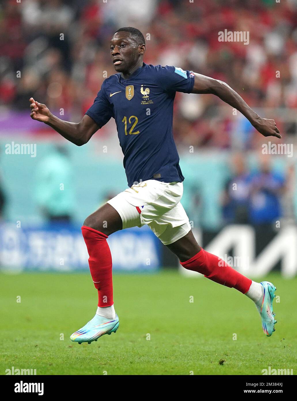 France's Randal Kolo Muani in action during the FIFA World Cup Semi-Final match at the Al Bayt Stadium in Al Khor, Qatar. Picture date: Wednesday December 14, 2022. Stock Photo