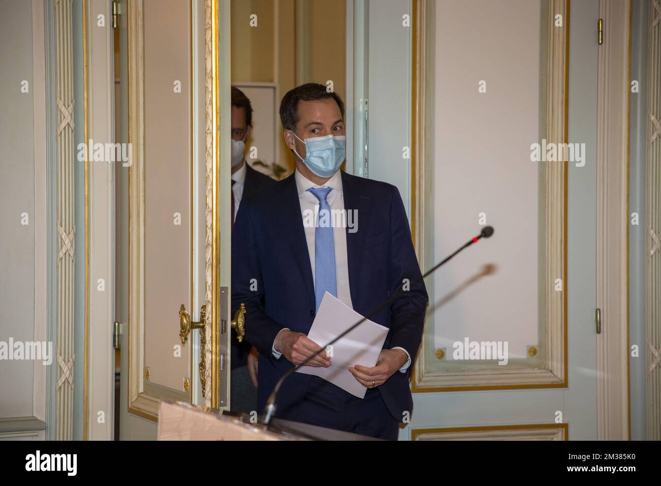 Prime Minister Alexander De Croo pictured during a diplomatic meeting ...