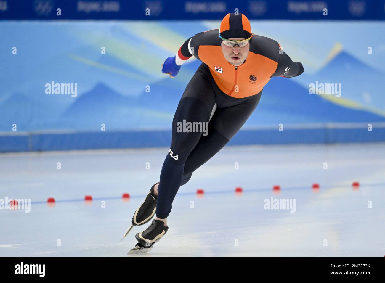 Dutch speed skater Sven Kramer pictured in action during the men's 5000m speed skating event, at the Beijing 2022 Winter Olympics in Beijing, China, Sunday 06 February 2022. The winter Olympics are taking place from 4 February to 20 February 2022. BELGA PHOTO LAURIE DIEFFEMBACQ Stock Photo