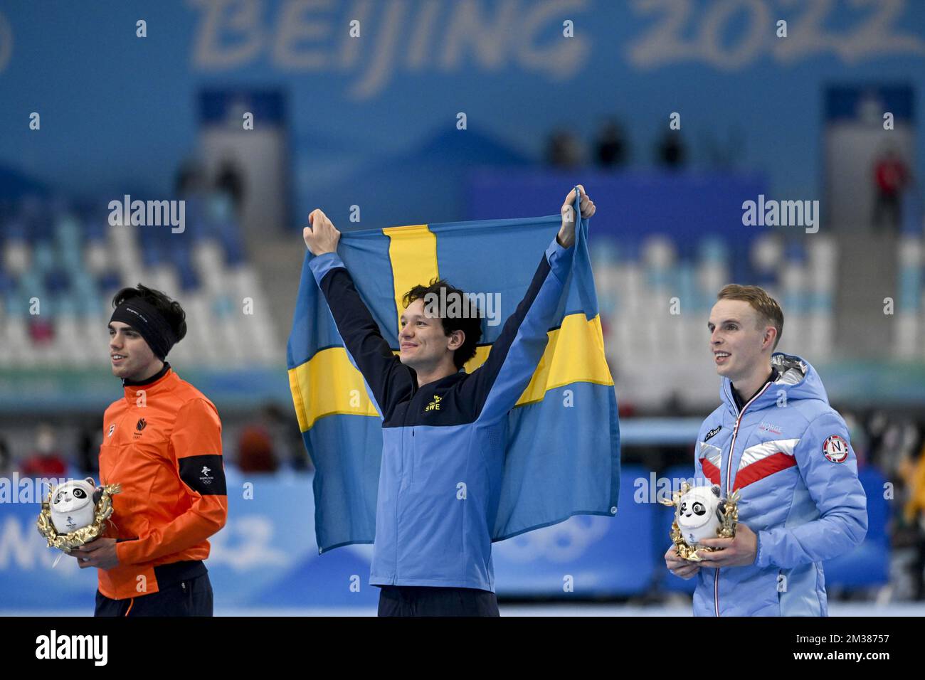 Dutch speed skater Patrick Roest, Swedish speed skater Nils Van Der