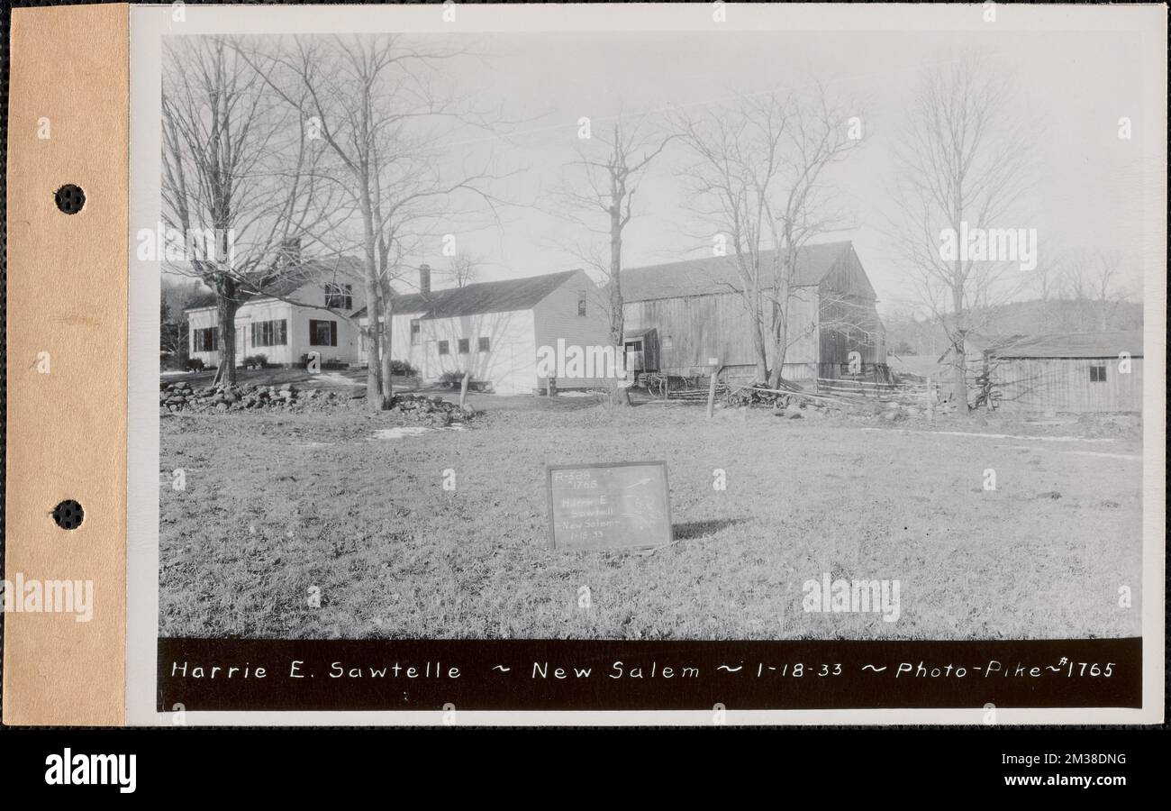 Harrie E. Sawtelle, house and barns, New Salem, Mass., Jan. 18, 1933