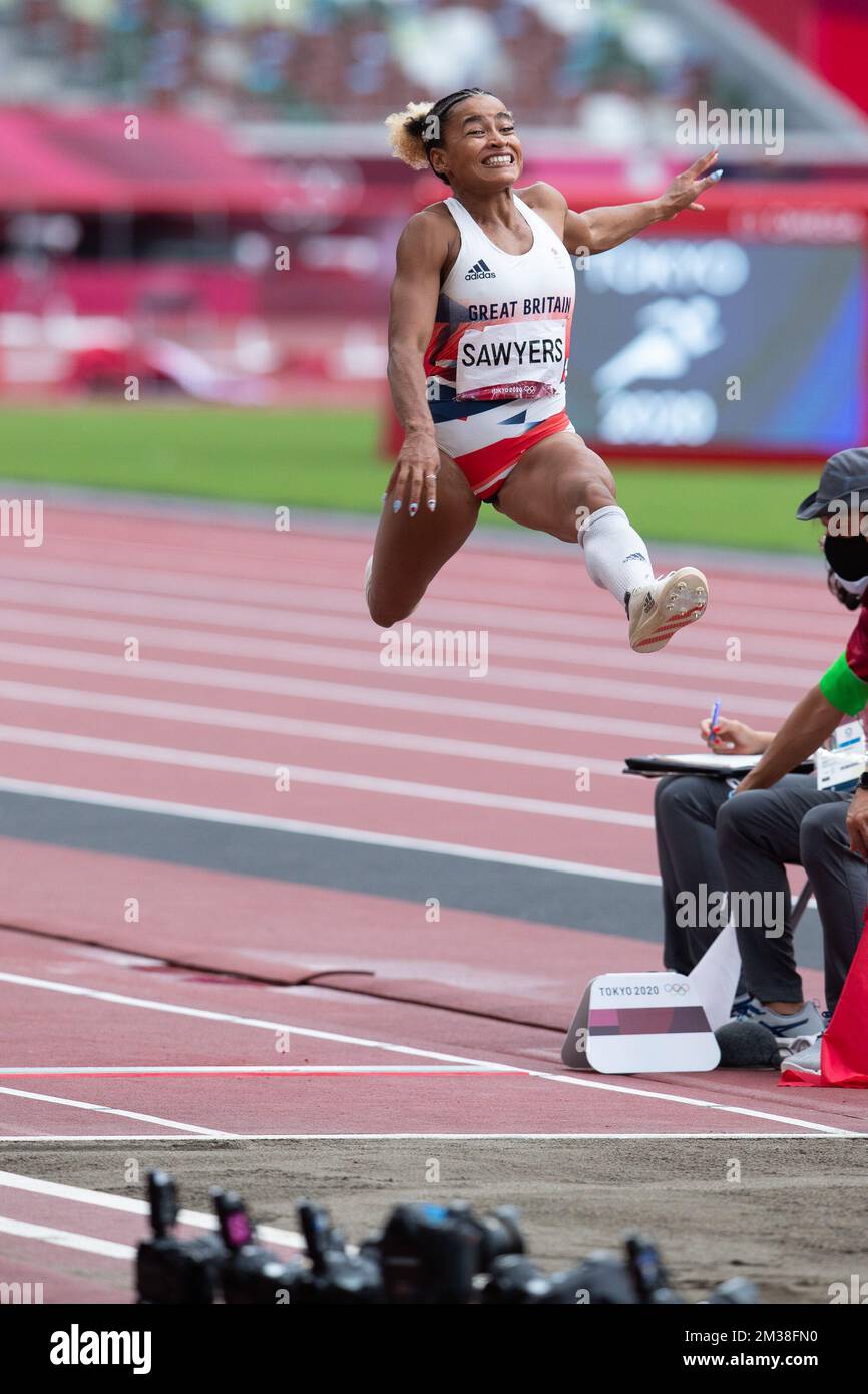 August 03 2021 Jazmin Sawyers Of Great Britain Jumps In The Women s august-03-2021-jazmin-sawyers-of-great-britain-jumps-in-the-women-s