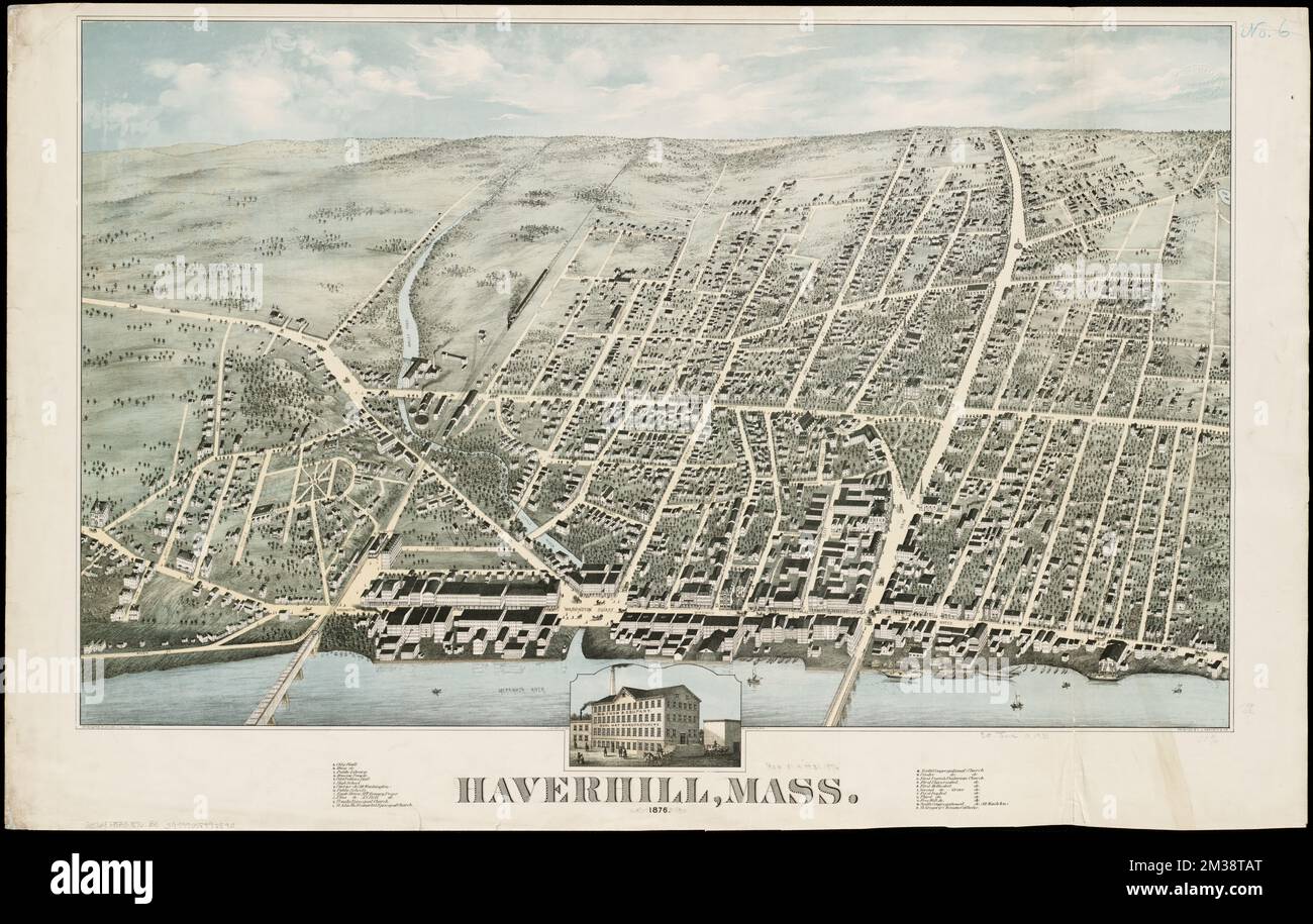 Haverhill Mass 1876 Haverhill - Haverhill Mass 1876 Haverhill Mass Aerial Views Norman B Leventhal Map Center Collection 2M38TAT 