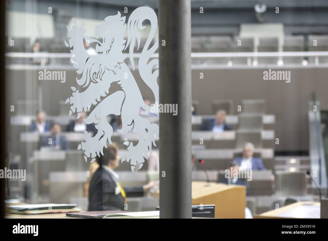 Illustration picture shows a plenary session of the Flemish Parliament in Brussels, Wednesday 23 March 2022. BELGA PHOTO HATIM KAGHAT Stock Photo