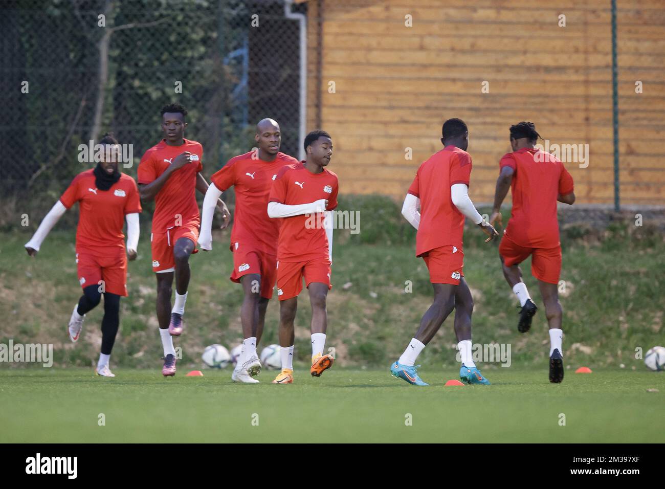 Illustration picture shows a training session of the Burkina Faso
