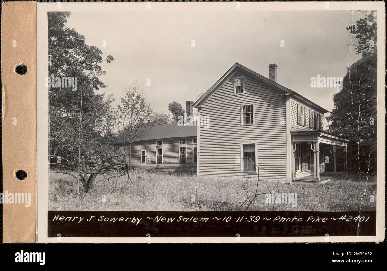 Henry J. Sowerby, house, New Salem, Mass., Oct. 11, 1939 Parcel no