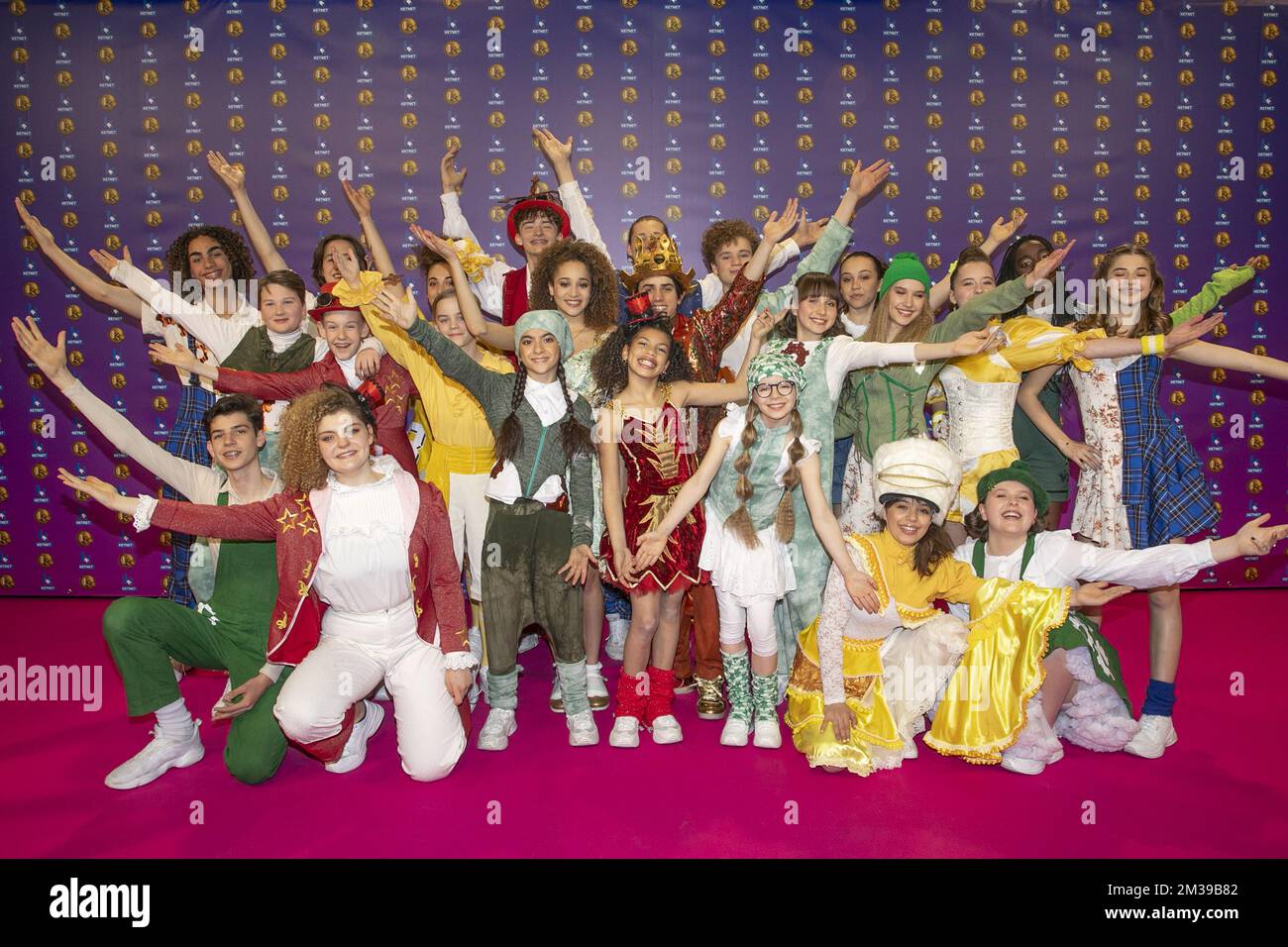 The cast of Musical pictured at the 'Gala van de Gouden K's