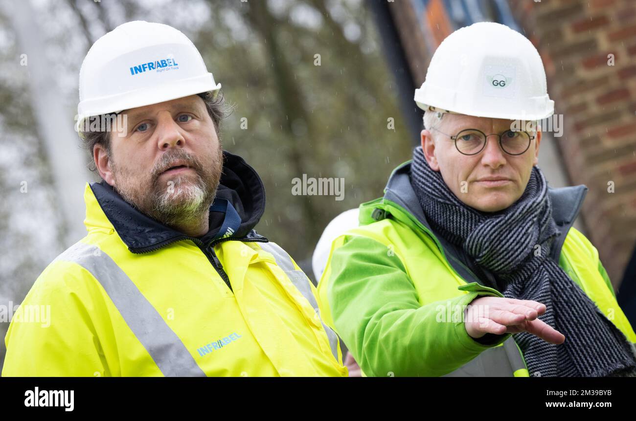 Infrabel CEO Benoit Gilson and Vice-prime minister and Mobility ...