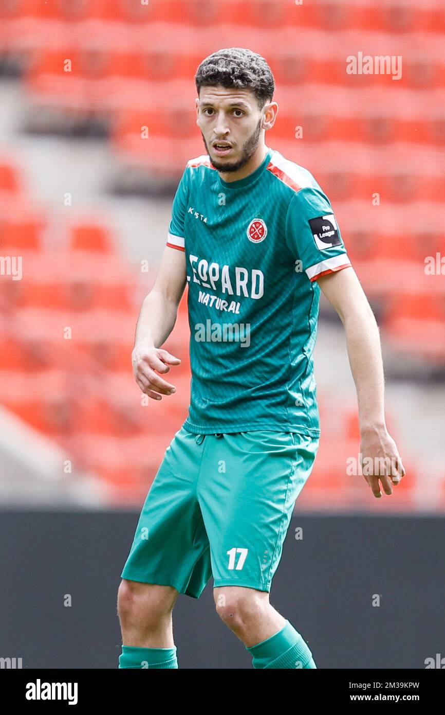 Virton's Ayyoub Allach pictured during a friendly soccer match between