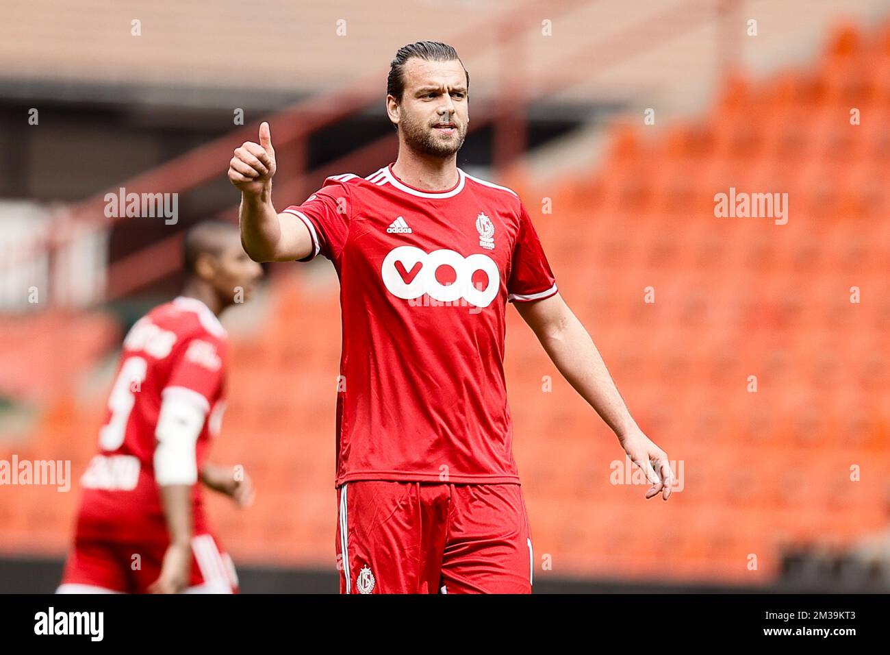 Standard's Joachim Van Damme pictured during a friendly soccer match
