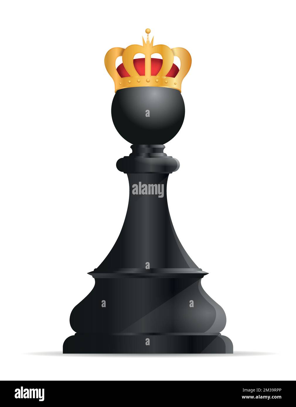 Vector Chess Pawn With Golden Crown And Defeated King Royalty Free SVG,  Cliparts, Vetores, e Ilustrações Stock. Image 12927981.