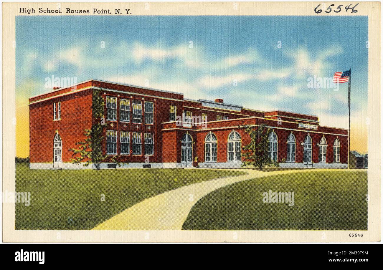 High school, Rouses Point, N. Y. , Schools, Tichnor Brothers Collection