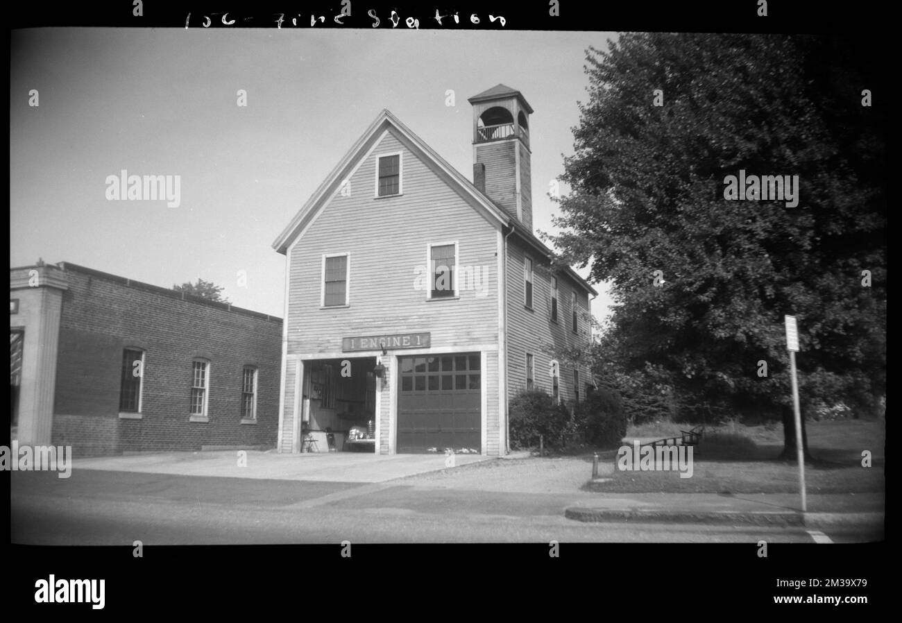 Highland Ave fire station , Fire stations. Needham Building