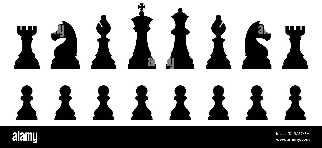 Chess pieces set Stock Vector