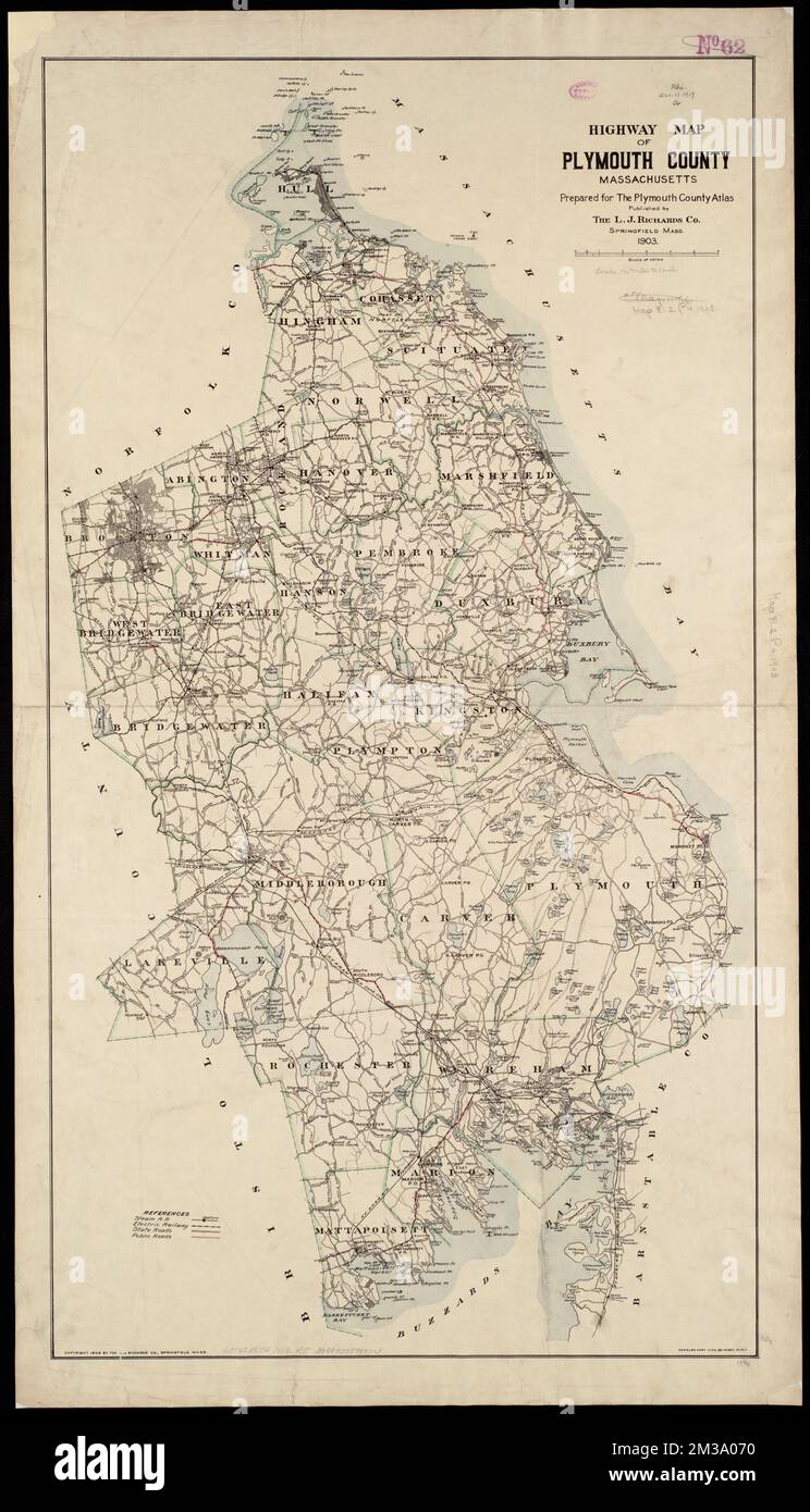 Highway Map of Plymouth County, Massachusetts