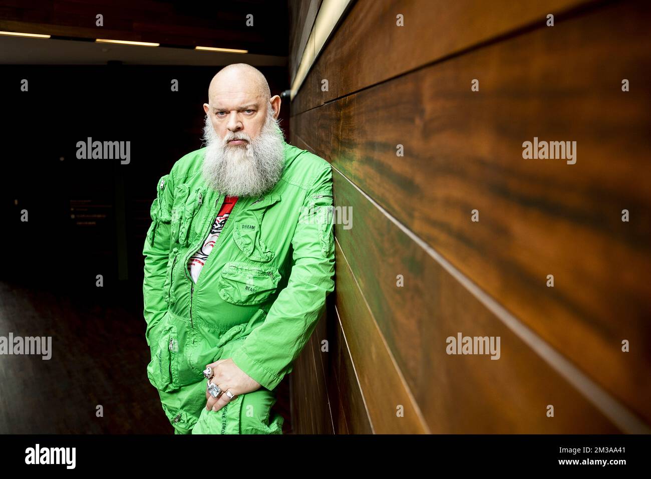 Walter Van Beirendonck, Belgian fashion designer and head of the fashion department of the Royal Academy of Fine Arts Antwerp, poses for the photographer in Antwerp on Friday 03 June 2022. BELGA PHOTO HATIM KAGHAT Stock Photo