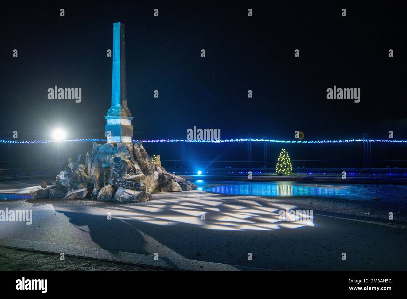 Blenheim Palace Light Trail, 13th December 2022 Stock Photo Alamy