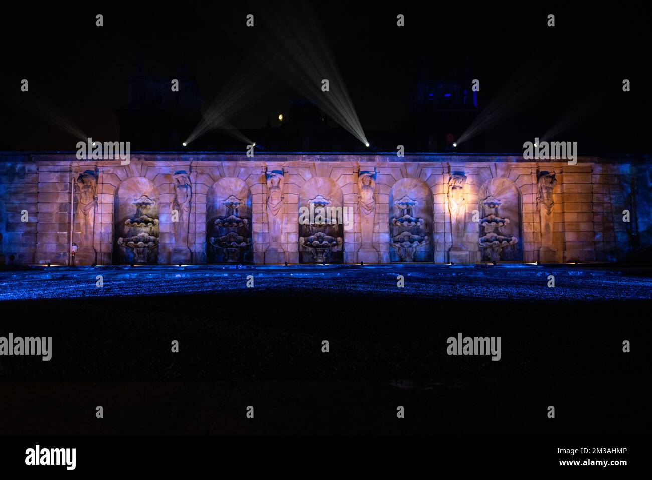 Blenheim Palace Light Trail, 13th December 2022 Stock Photo Alamy