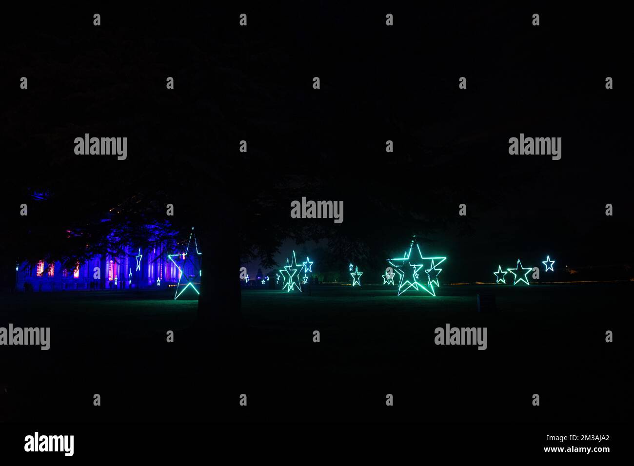 Blenheim Palace Light Trail, 13th December 2022 Stock Photo Alamy