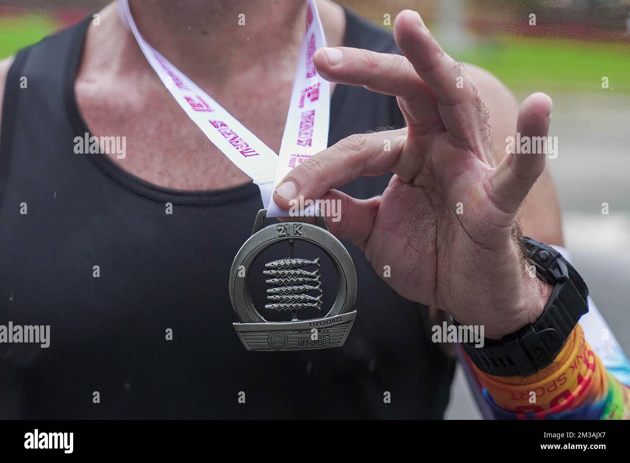 Detail view of a Half marathon medal during the Generali Marathon 2022