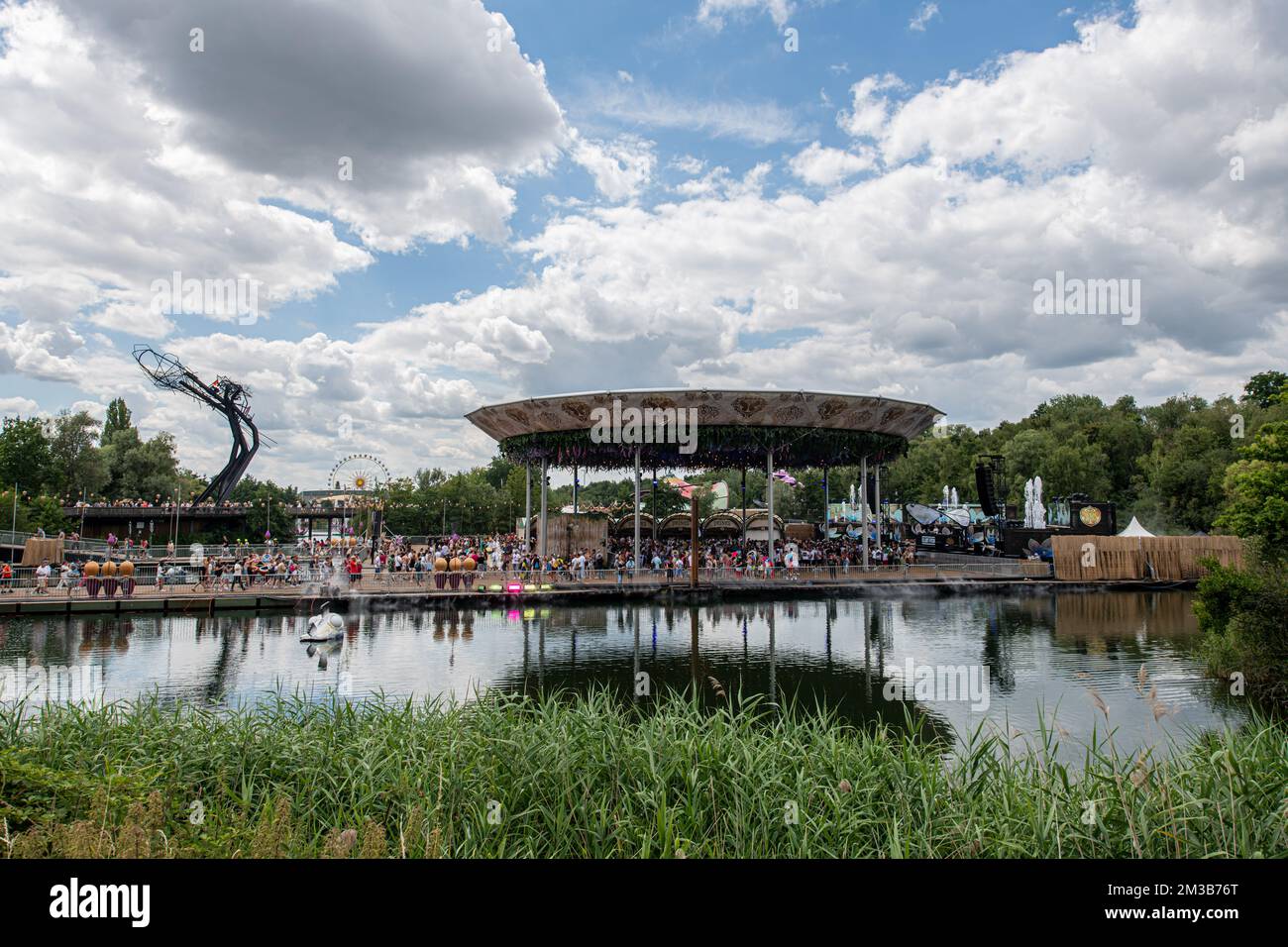 Illustration picture taken during the first day of the Tomorrowland electronic music festival