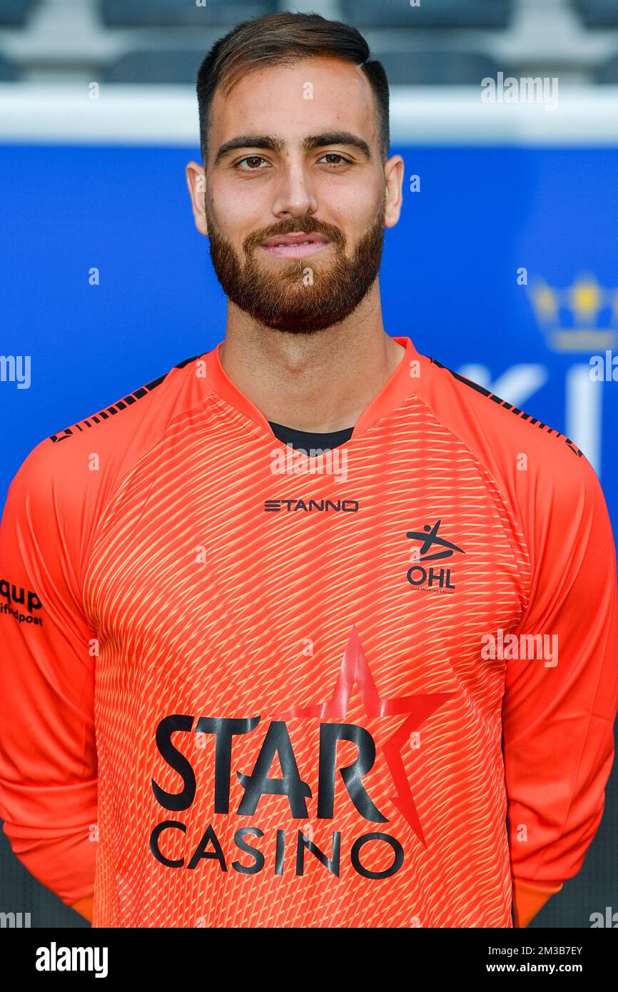 OHL's goalkeeper Valentin Cojocaru poses for the photographer at the