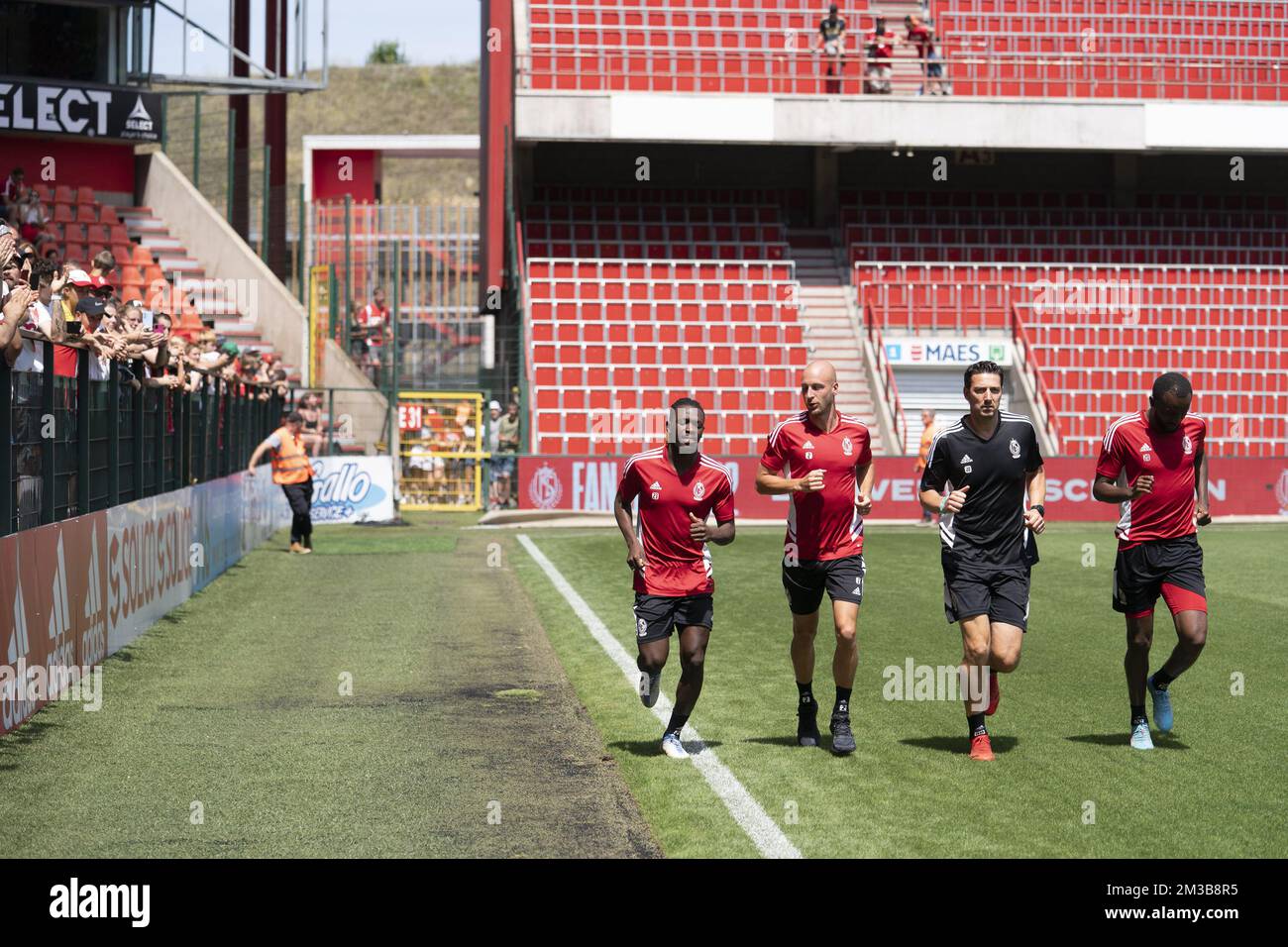 Standard's players pictured at the fanday of Standard de Liege, Sunday