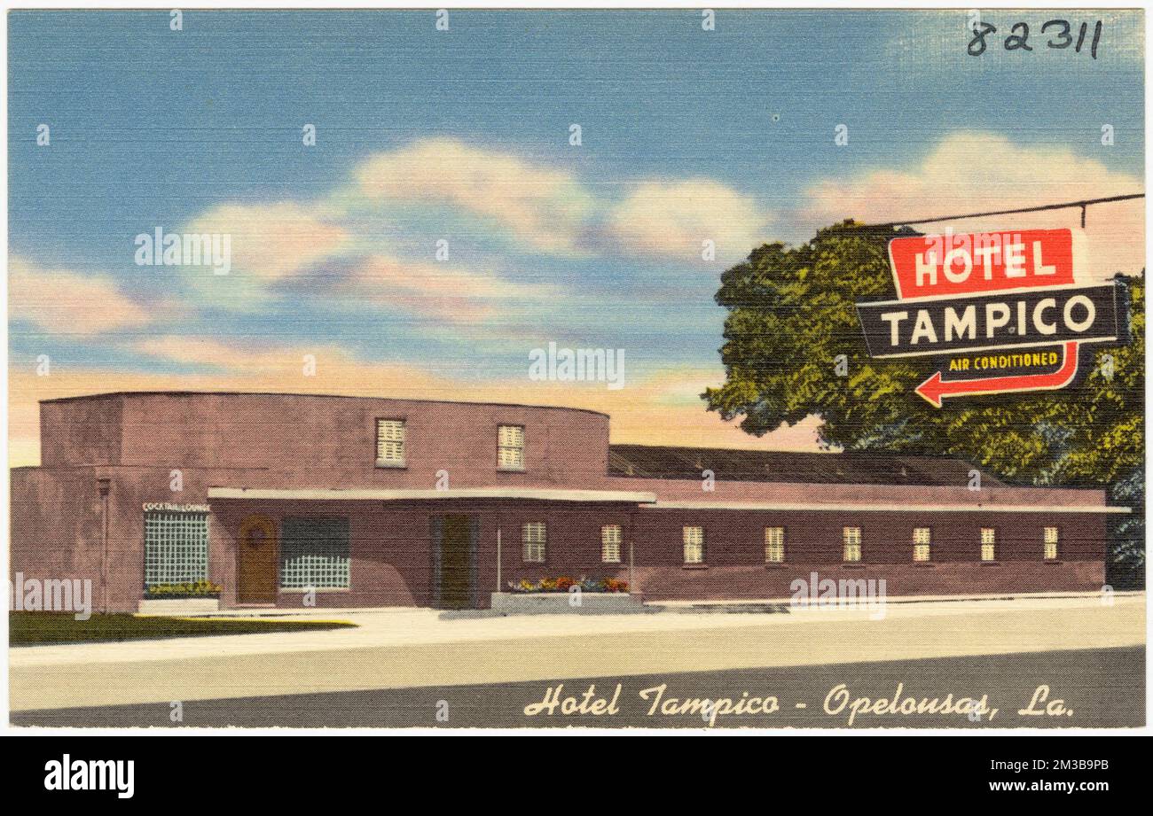 Hotel Tampico, Opelousas, La. , Hotels, Tichnor Brothers Collection, postcards of the United States Stock Photo