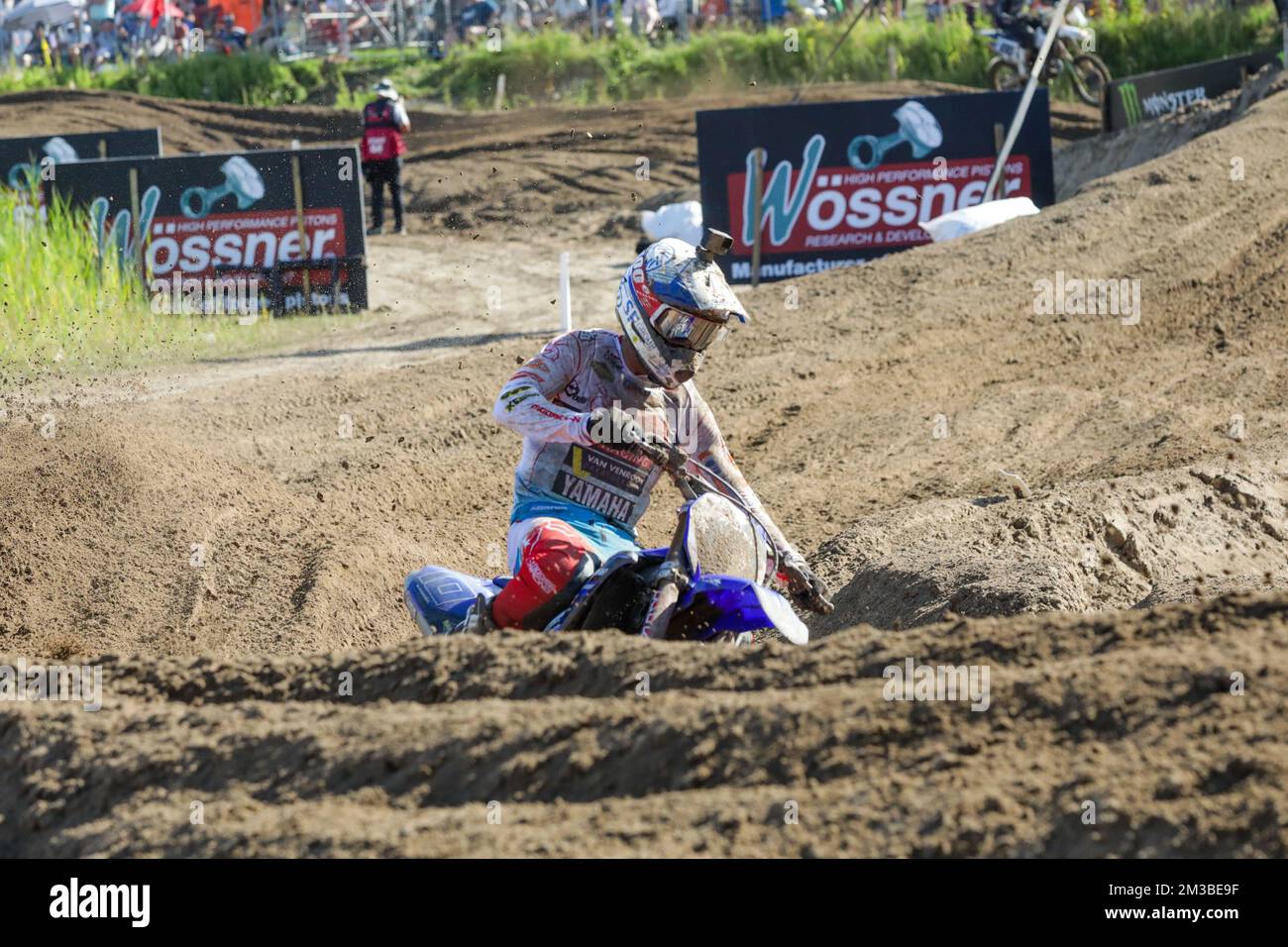 Dutch Calvin Vlaanderen pictured in action during the motocross MXGP