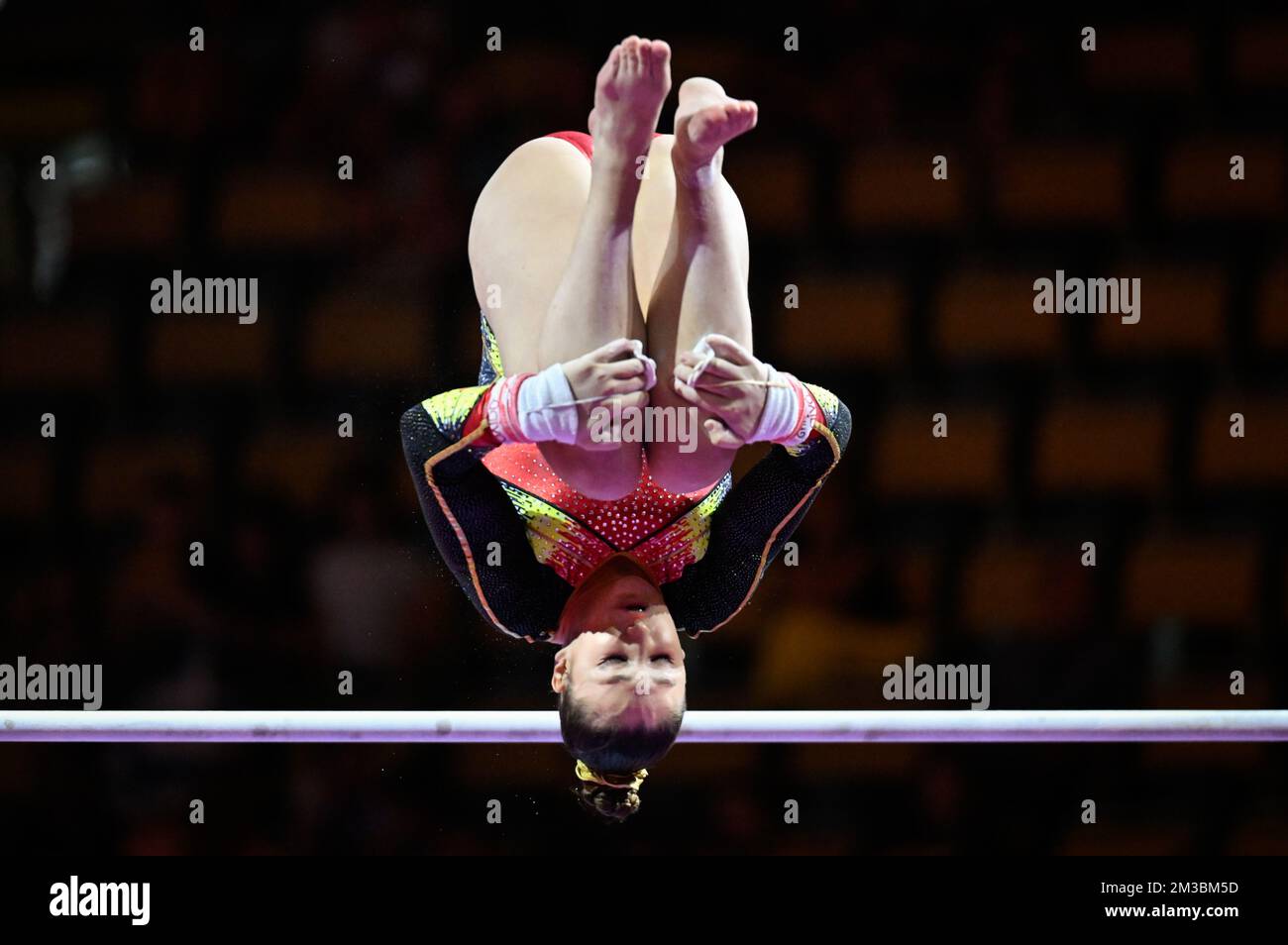Belgian gymnast Fien Enghels pictured in action during the