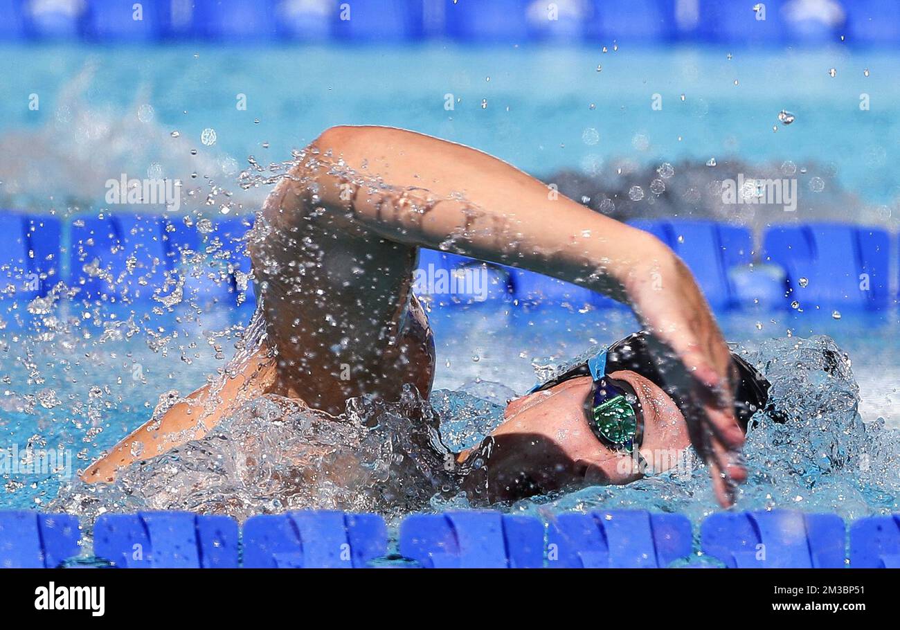Belgian Alisee Pisane pictured in action during the women's 1500m