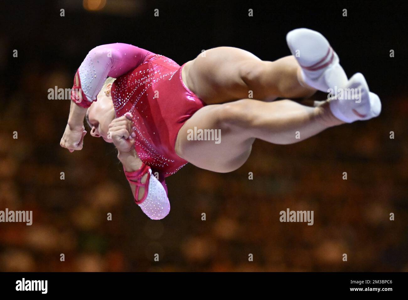 Danish gymast Camille Rasmussen pictured in action during the Women's ...