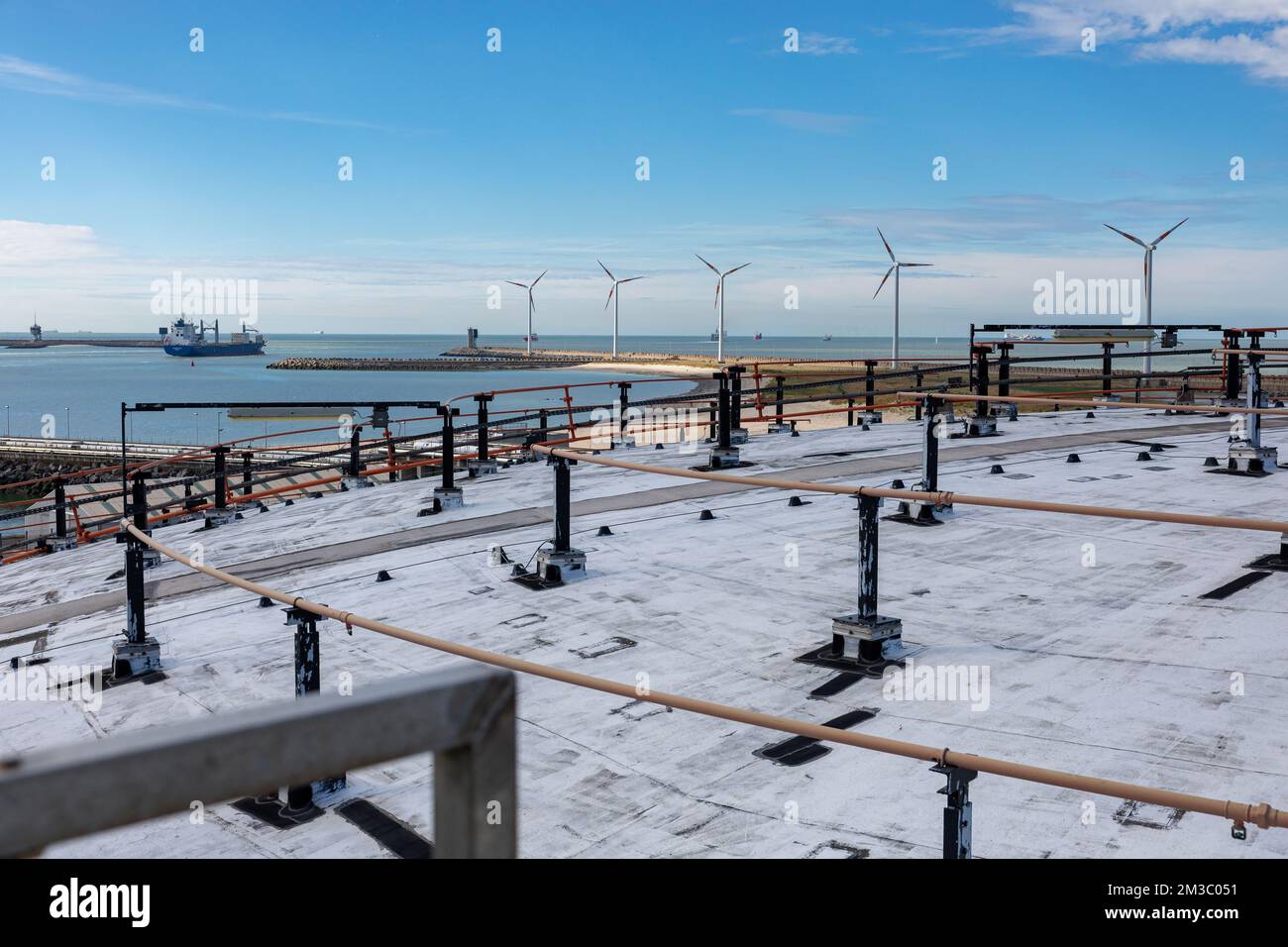 Illustration picture shows a visit to the Fluxys LNGterminal