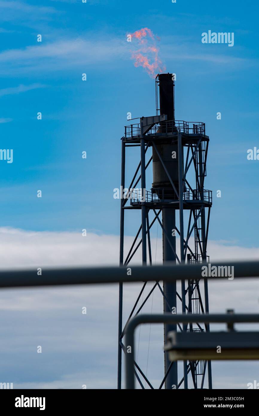 Illustration picture shows a visit to the Fluxys LNGterminal