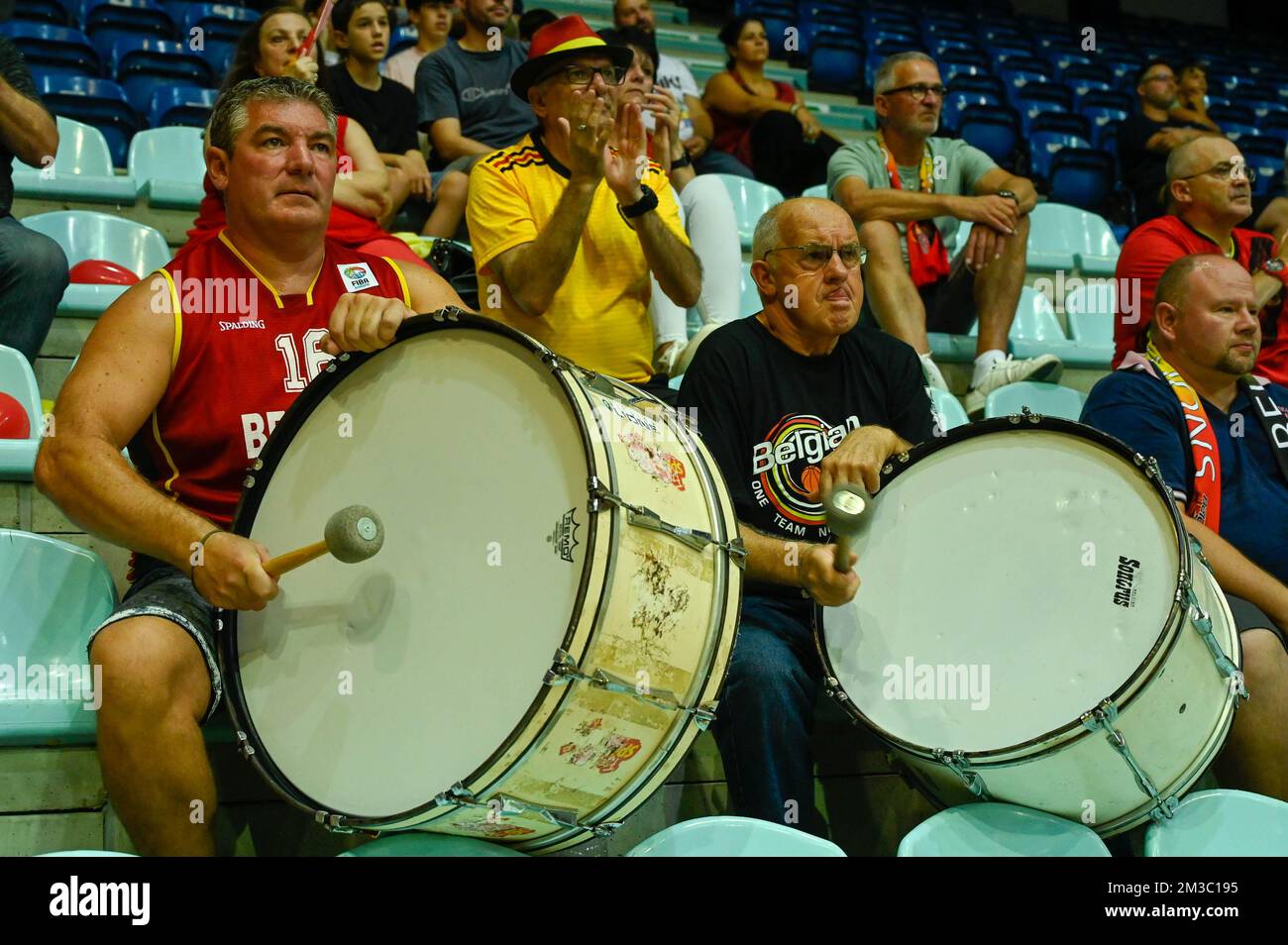 Belgium's supporters pictured during a basketball match between Belgian