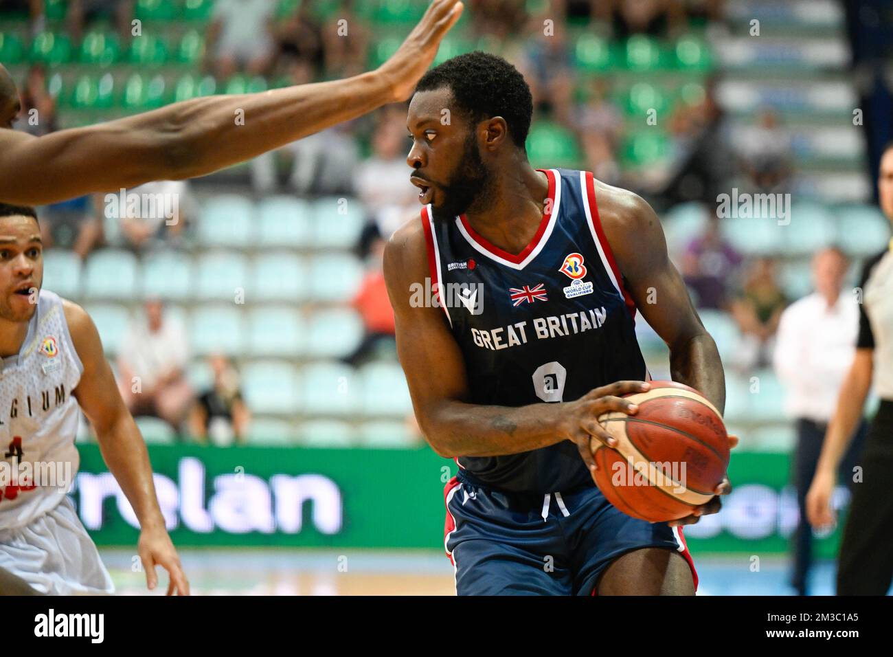 British Mo Soluade pictured in action during a basketball match between