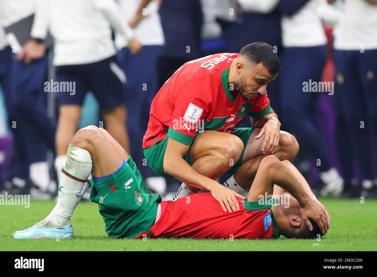 AL KHOR, QATAR - DECEMBER 14: Morocco defender Achraf Hakimi wears