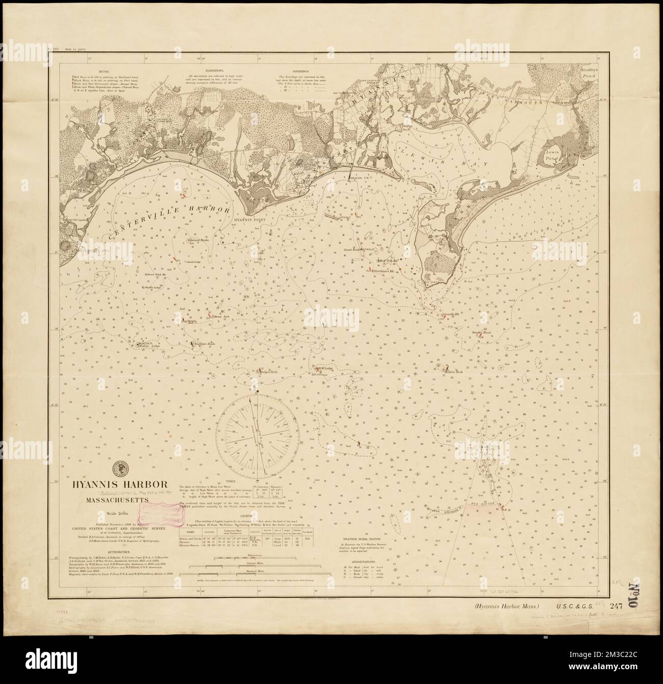 Hyannis Harbor Massachusetts Nautical Charts Massachusetts Hyannis