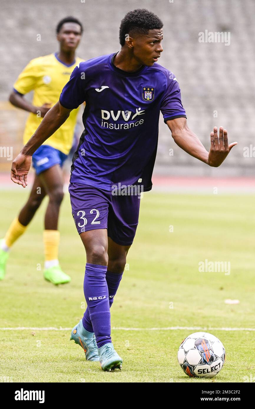 NEERPEDE, BELGIUM - AUGUST 04 : Ilay Camara during the photoshoot of Rsc  Anderlecht Futures on