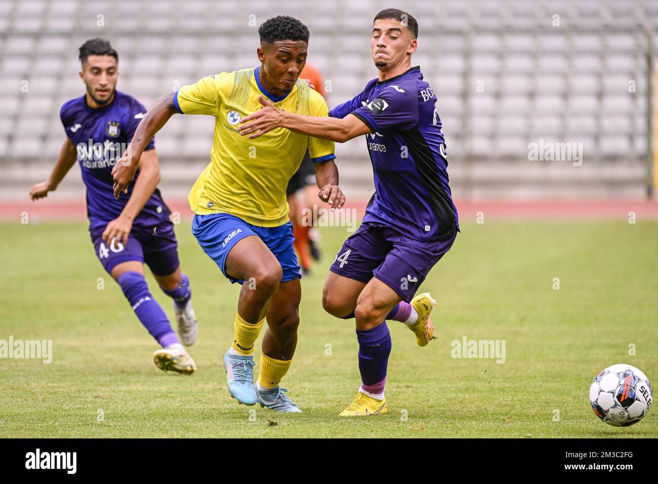 NEERPEDE, BELGIUM - AUGUST 04 : Ilay Camara during the photoshoot of Rsc  Anderlecht Futures on