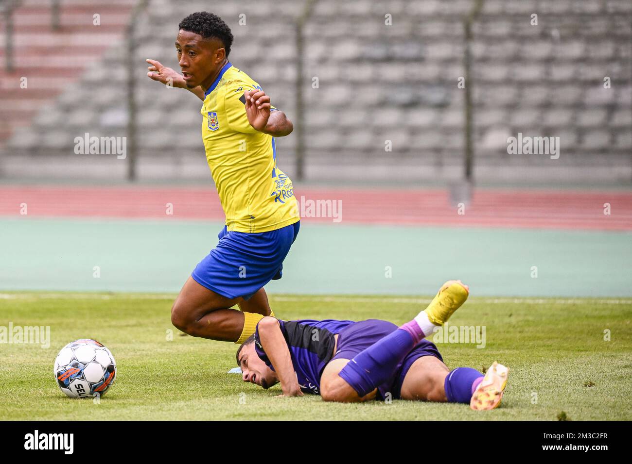 NEERPEDE, BELGIUM - AUGUST 04 : Ilay Camara during the photoshoot of Rsc  Anderlecht Futures on