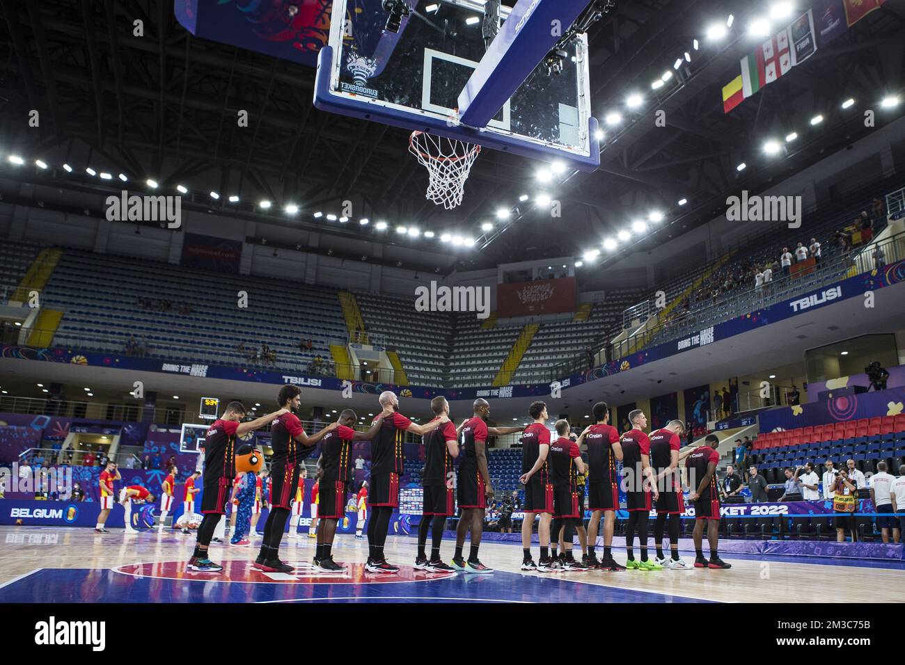 Illustration picture before the match between Montenegro and the Belgian Lions, game two of five in group A at the EuroBasket 2022, Saturday 03 September 2022, at the Tbilisi Arena, in Tbilisi, Georgia. The European Basketball Championship takes place from September 1 till September 18. BELGA PHOTO NIKOLA KRSTIC  Stock Photo