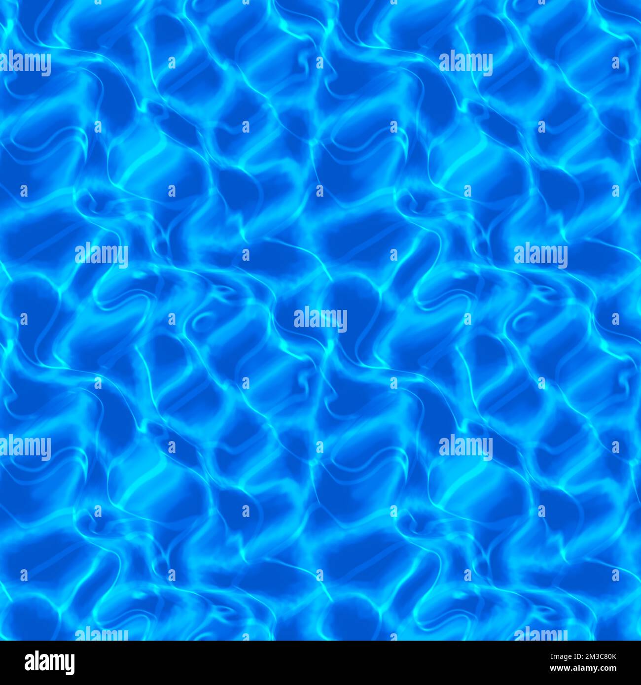 Seamless caustic overlay. caustics below water surface. Pool water with