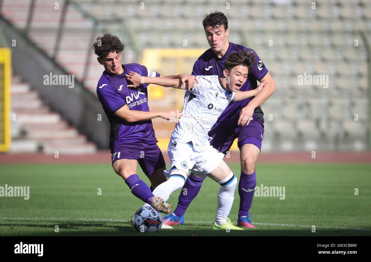 RSCA Futures Theo Leoni pictured during a soccer match between RSC  Anderlecht Futures and KMSK Deinz